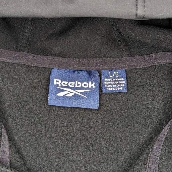 NWT Softshell Stretch Fleece Lined Jacket Full Zip + Zip Pocket Maroon Black L - Picture 5 of 11